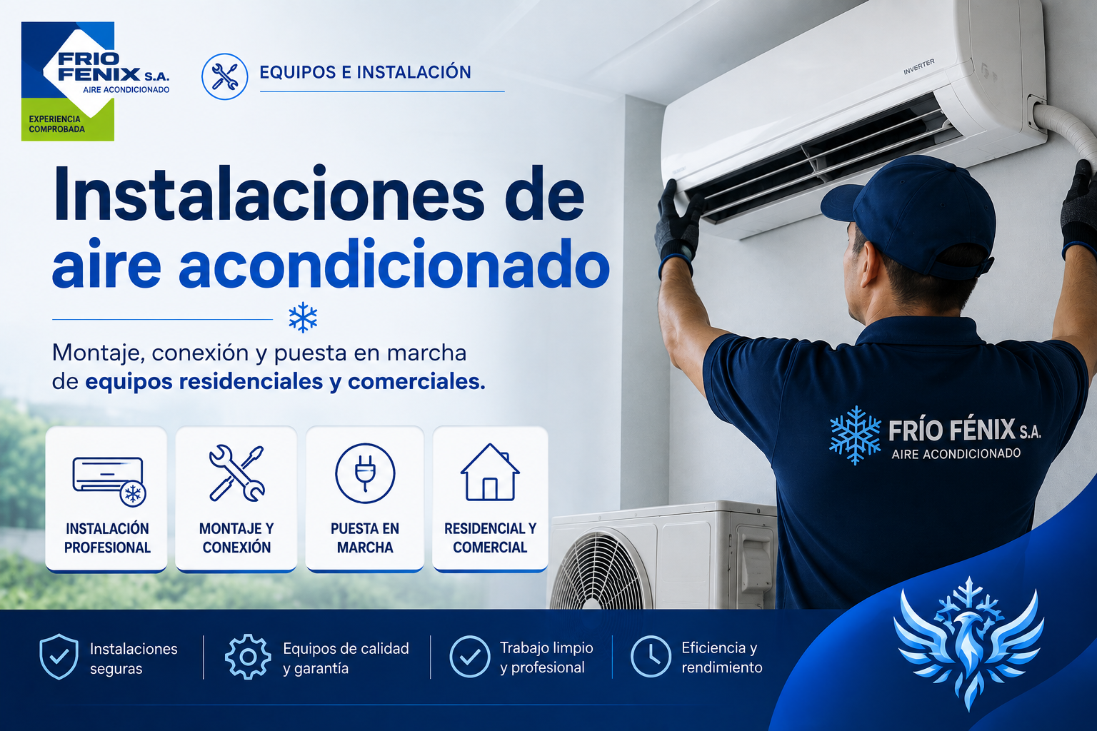 Instalación profesional de aire acondicionado